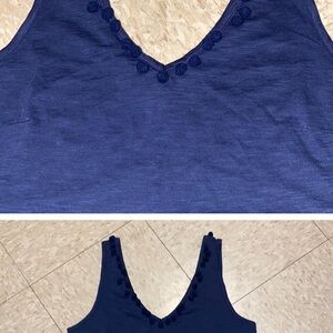 Lilly Pulitzer Retired Gigi Tank Top in 100% Pima Cotton size S in Navy Blue
